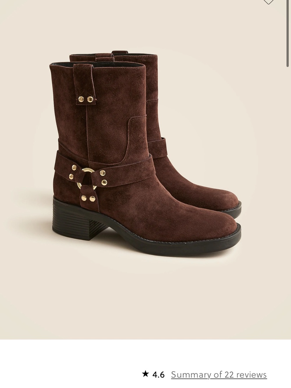 J Crew Chocolate Brown Suede Moto Boots sz10